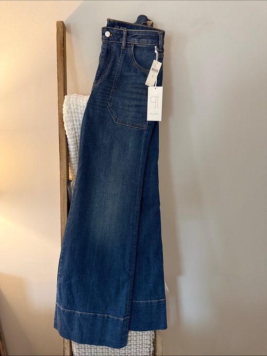 Anthropologie Denim - Pilcro Wide-Leg High-Rise Jeans in Dark Blue Wash: Anthropology